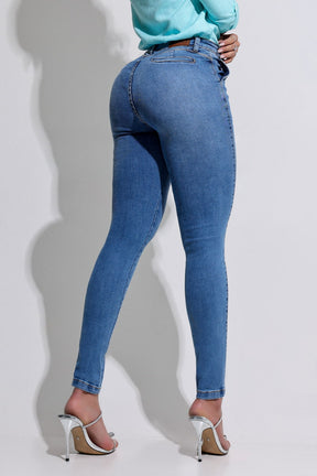 Calça Jeans Modeladora Alfaiataria com Elastano Apaixonante  - AA331