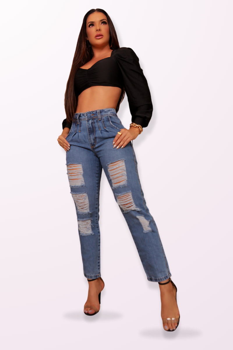 Calça Jeans Modeladora Mom Magnífica - AA40