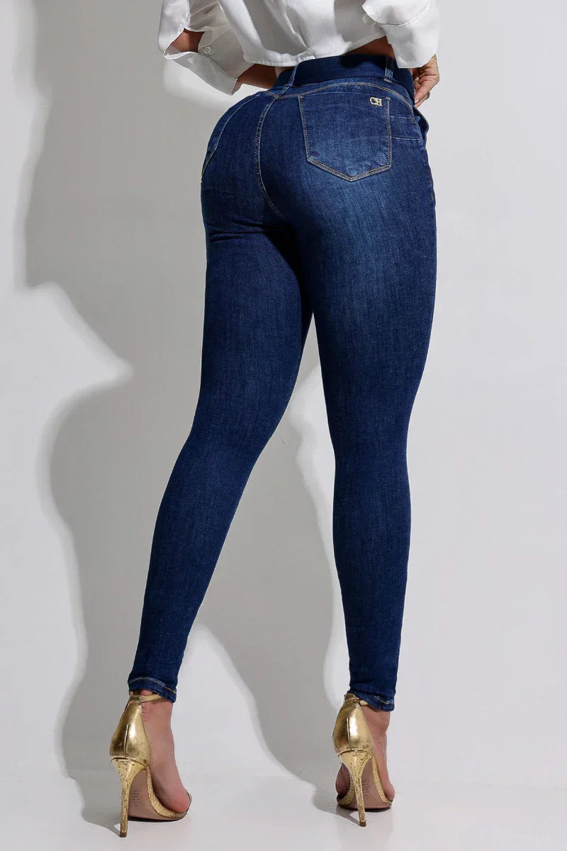 Calça Jeans Modeladora com Cinto - AA81